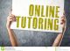 man-holding-banner-online-tutoring-title-conceptual-image